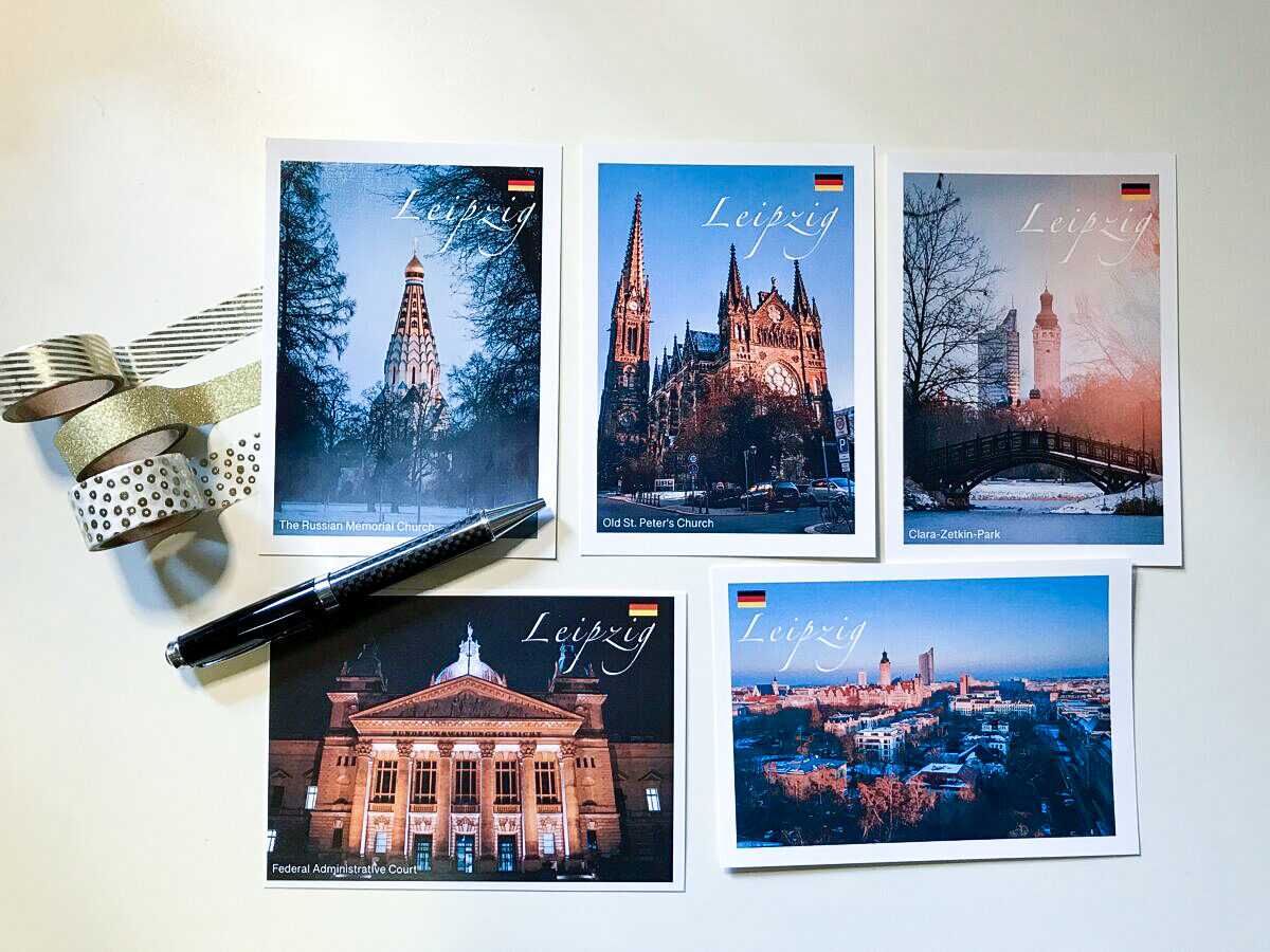 Postkartenset 5 Stück "Leipzig, Deutschland" 
