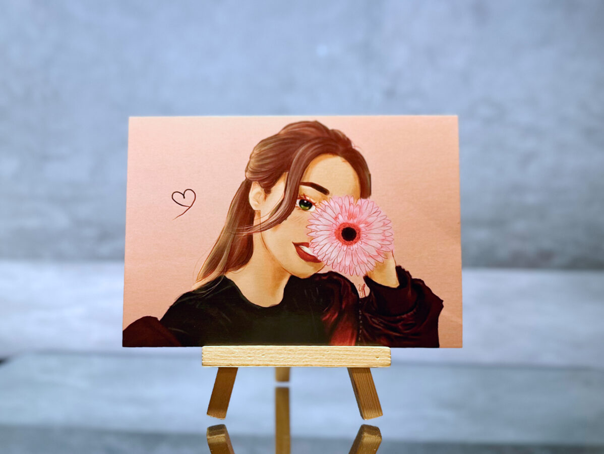 Postcard "Flower Girl" 