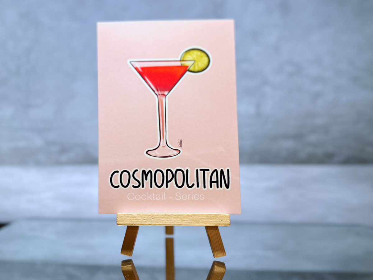 Postcard "Cosmopolitan" - Cocktail series