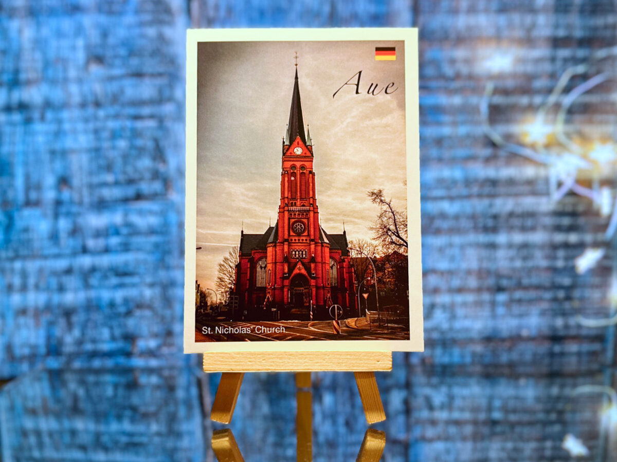 Ansichtspostkarte "Nikolaikirche, Aue" 