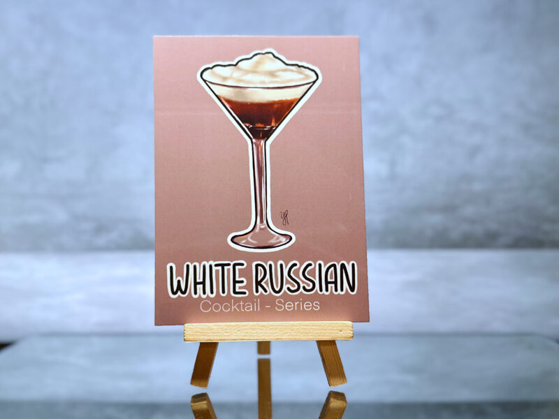 Postcard "White Russian" - Cocktail Series
