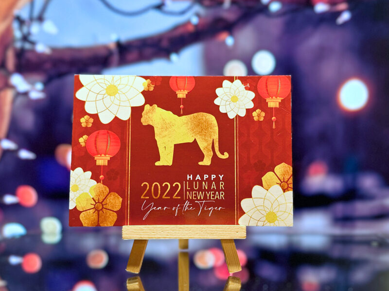 Postkarte "Jahr des Tigers 2022"
